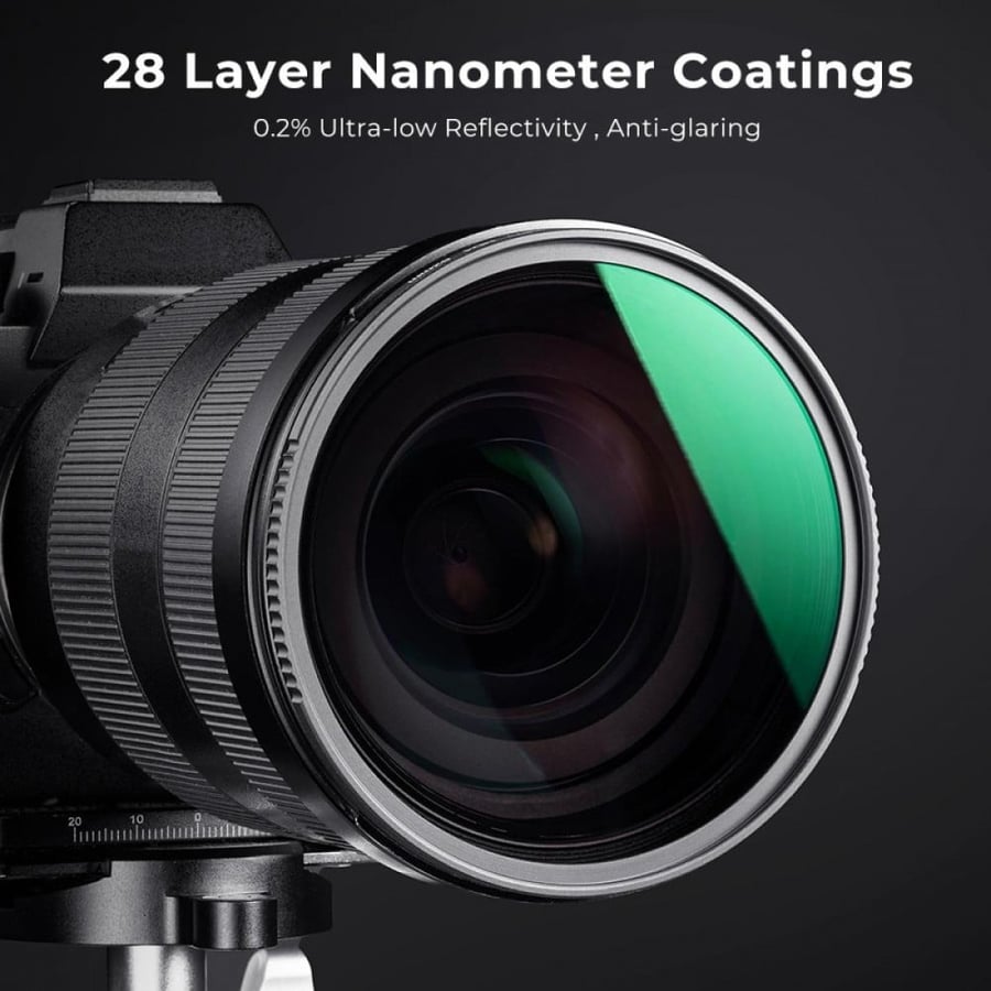 K&F Concept 82mm Lens Filter Kit Neutral Density ND4 ND8 ND64 ND1000 Filter Set with 28 Layers Multi-Coated HD Optical Glass and 4-Filter Pouch
