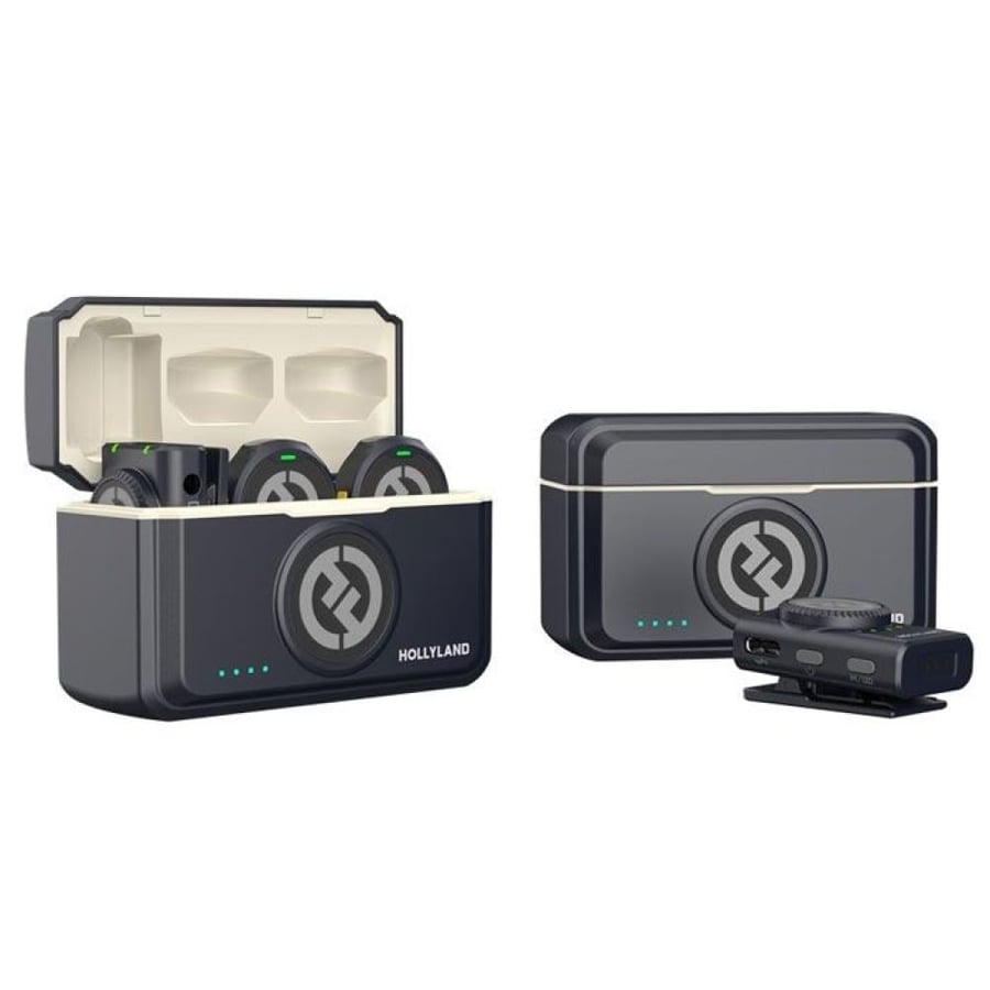 Hollyland Lark M2 DUO-Combo All-in-one Button Lavalier Microphone System with Dual Transmitter Kit