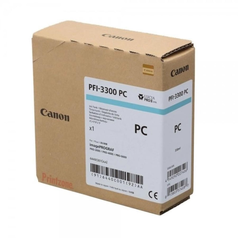 Canon PFI-3300PC Photo Cyan Ink 330ml) PRO-2600/PRO-4600/PRO-6600