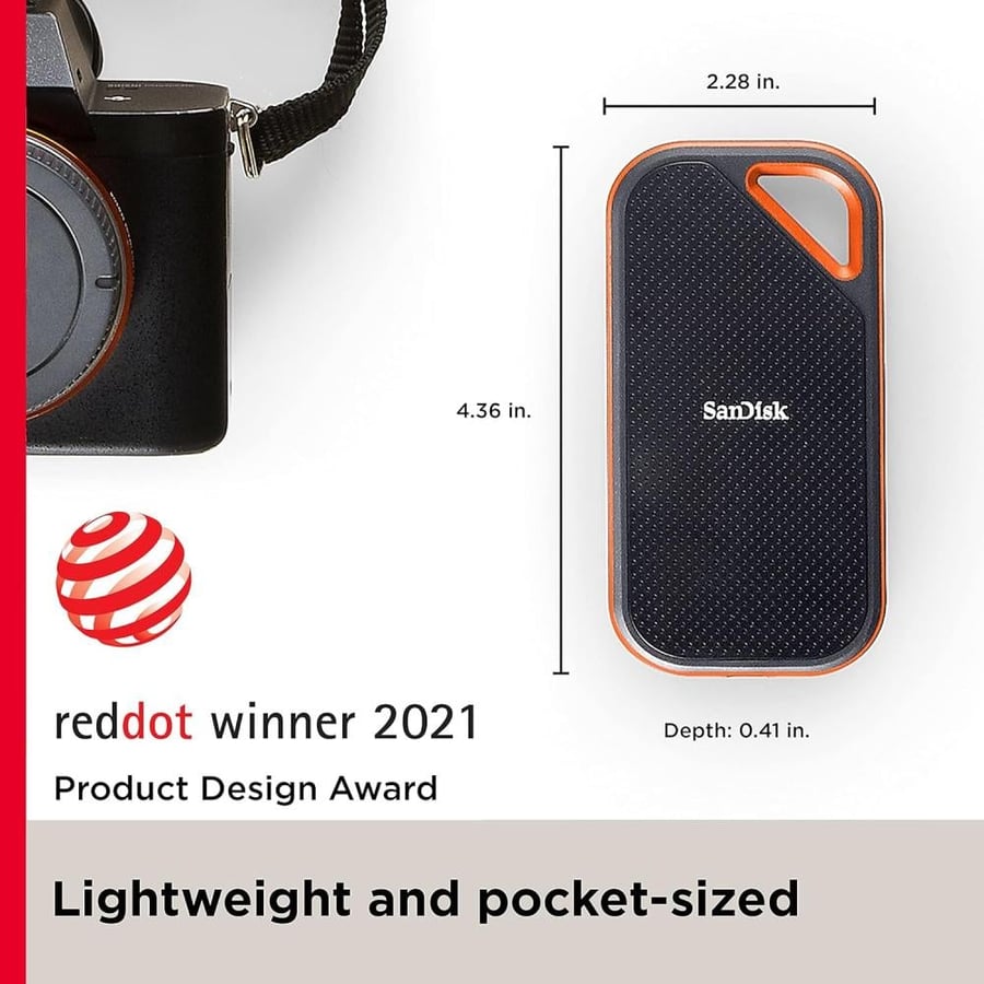 SanDisk Extreme PRO Portable SSD 2TB SDSSDE81-2T00-G25