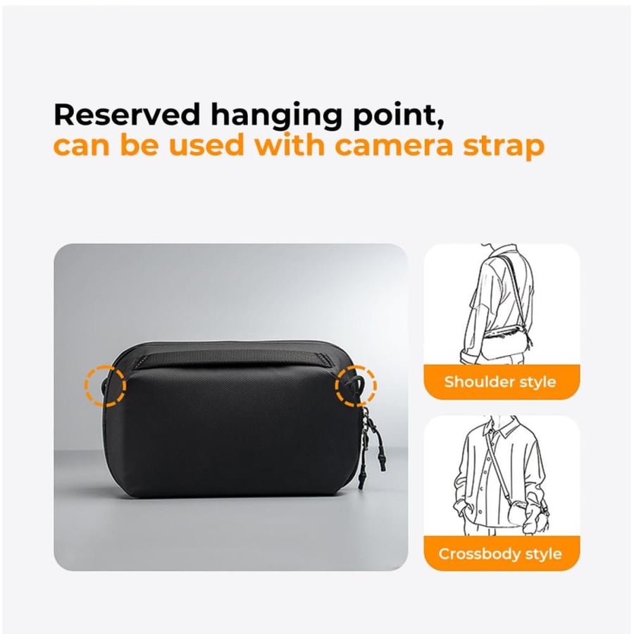 K&F Concept Digital Organizer Versatile Bag for Convenient Storage of Mobile Phones, Cables, Chargers, Earphones, and Other Personal Items - 4L