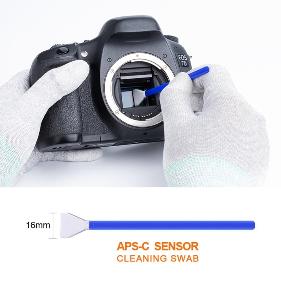 K&F Concept 16mm Crop Sensor Cleaning Swab Kit with 10x 16mm Cleaning Swabs and 1x 20ml Cleaning Liquid