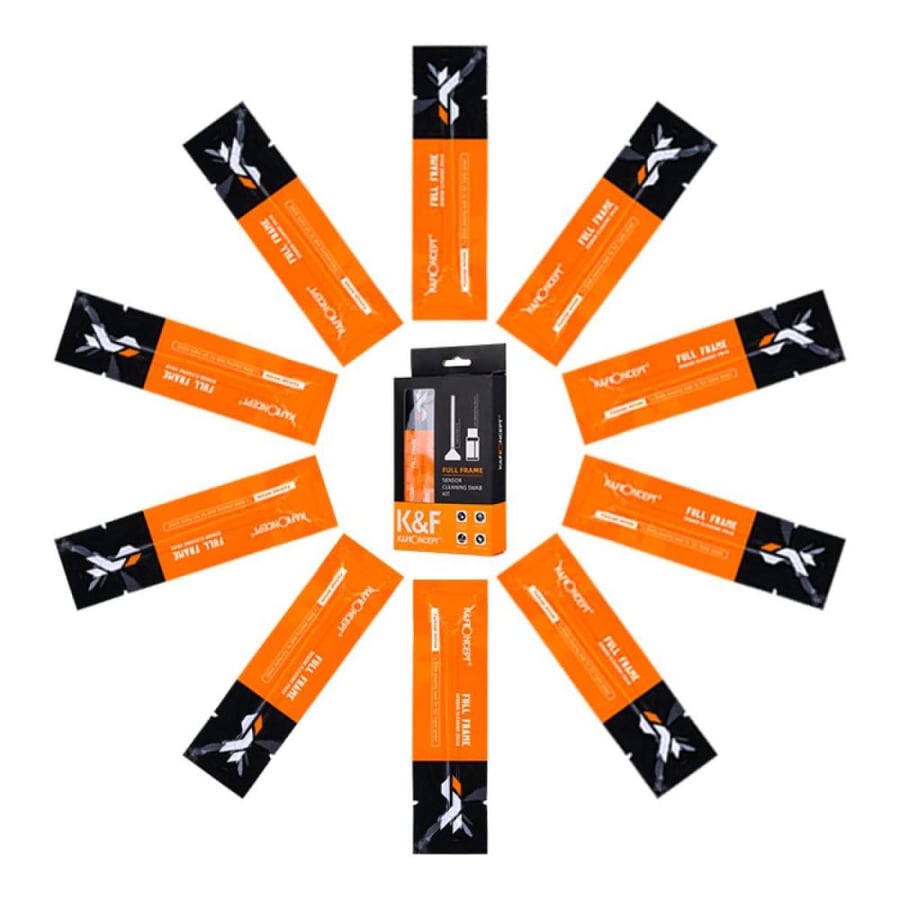 K&F Concept 24mm Full-Frame Sensor Cleaning Swab Kit with 10x 24mm Cleaning Swabs and 1x 20ml Cleaning Liquid SKU.1617