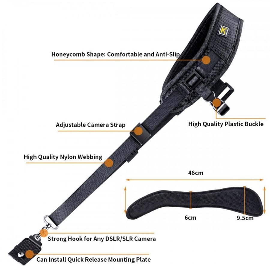K&F Concept Adjustable Digital Camera Double Shoulder Strap with Quick Release