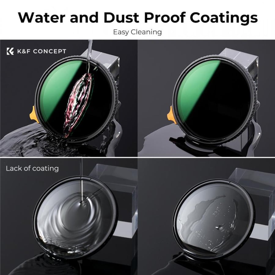 K&F Concept 77mm Black Mist 1/4 + ND2-400 Variable ND Filter KF01.2023