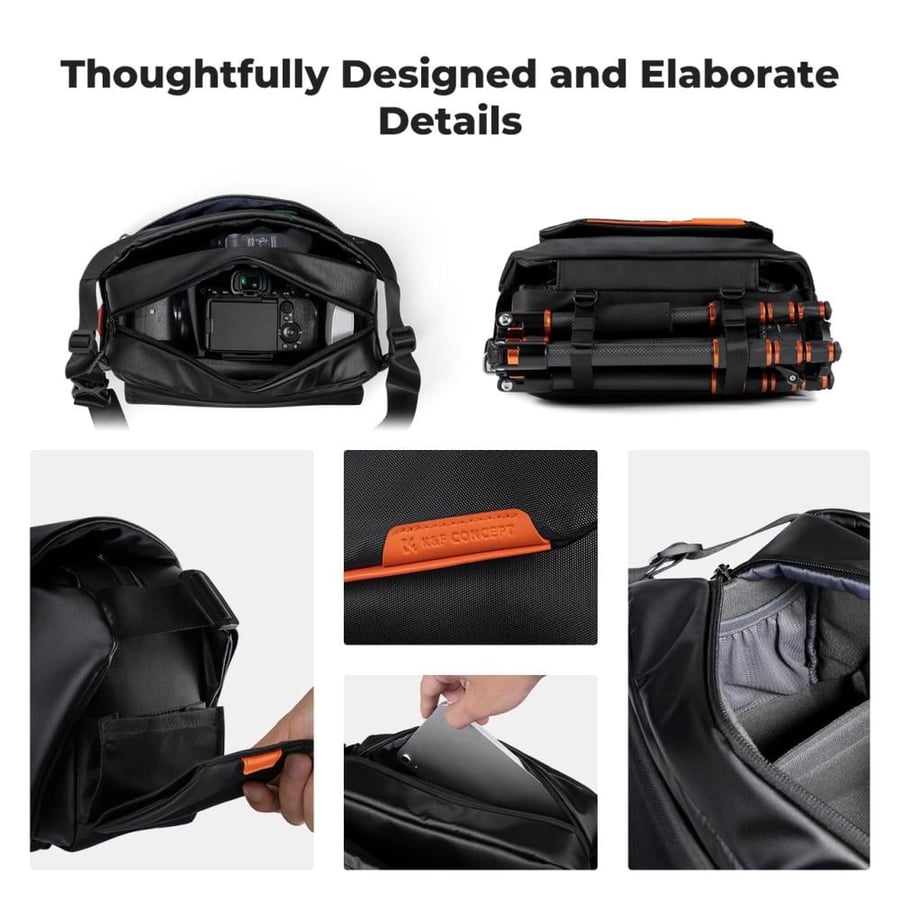 K&F Concept Urban Wander 14 Sling Bag (Black, 10L)
