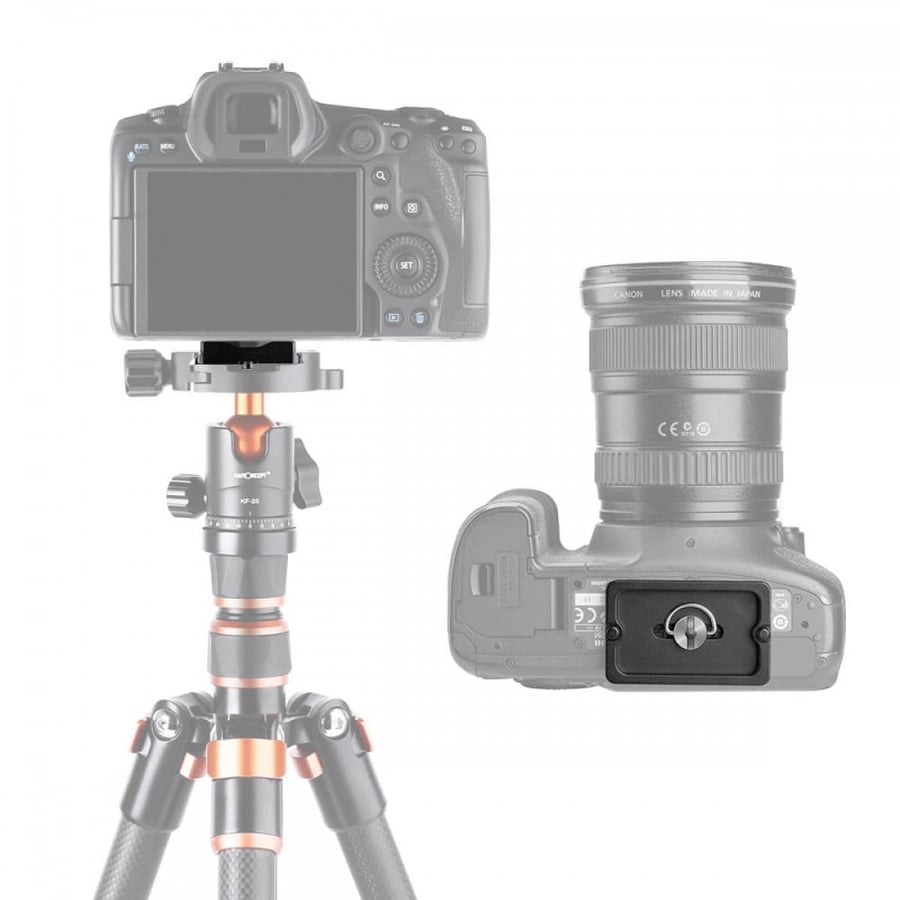 K&F Concept Aluminium Quick Release Plate with Standard 1/4" Screw for Arca Swiss Camera Tripod Ball Head