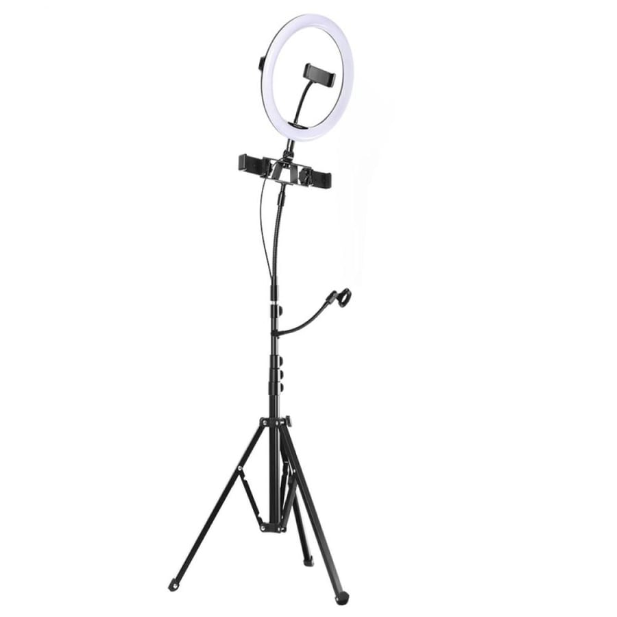 K&F Concept Selfie Ring Light ,11 inch(28 cm) Ring Light with 78.7 inch (200cm) Tripod and Phone Holders, 3 Color Modes, Bluetooth Remote Control