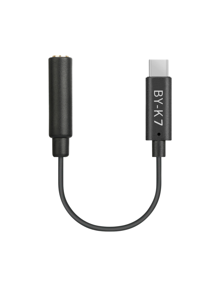 Boya BY-K7 Mini Cable Adaptador Para DJI OSMO Action 3.5mm TRS Hembra a USB-C Macho