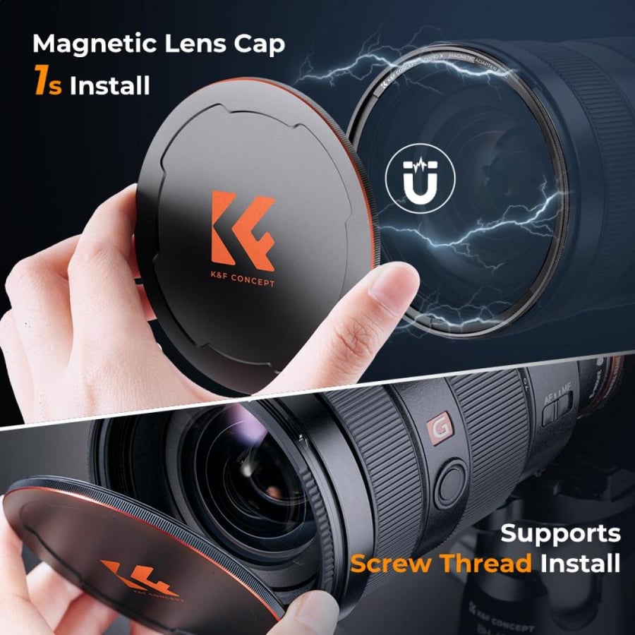 K&f 49mm CPL Circular Polarizer Magnetic Lens Filter HD Waterproof Scratch-Resistant Anti-Reflection Nano-Xcel Series