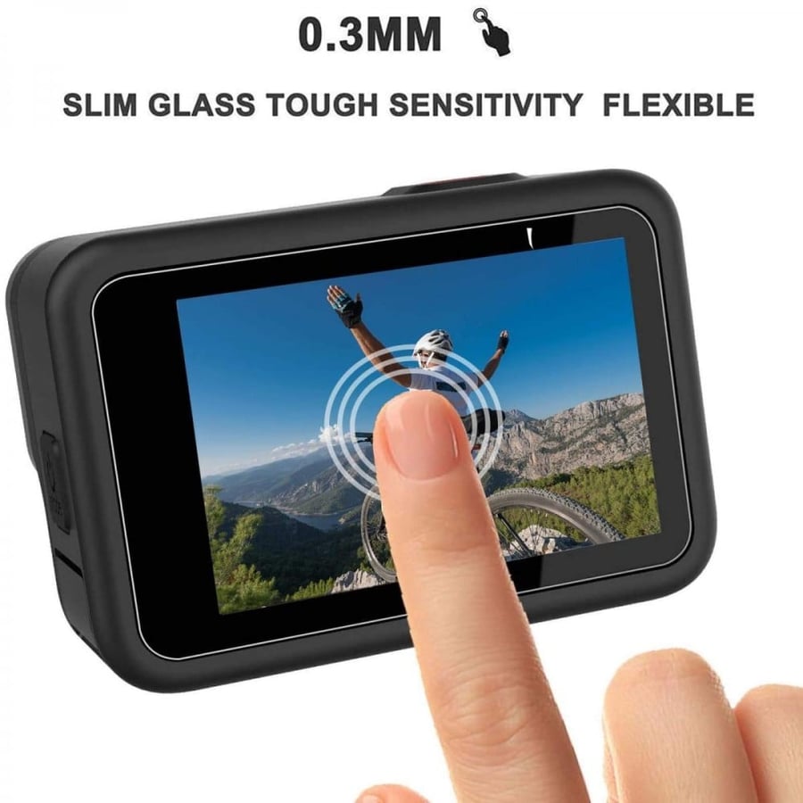 K&F Concept 9H Hardness Ultra Clear Tempered Glass Screen Protector + Tempered Glass Lens Protector + Tempered Glass Front LCD Display Film for GoPro Hero 9,10,11