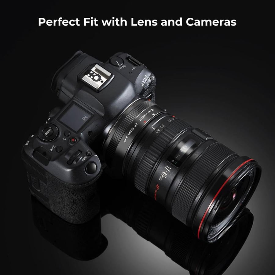 K&F Concept EF to EOS R Adapter, Auto Focus Lens Mount Adapter for Canon EF EF-S Lens and Canon EOS R/RF Mount Cameras - KF06.520