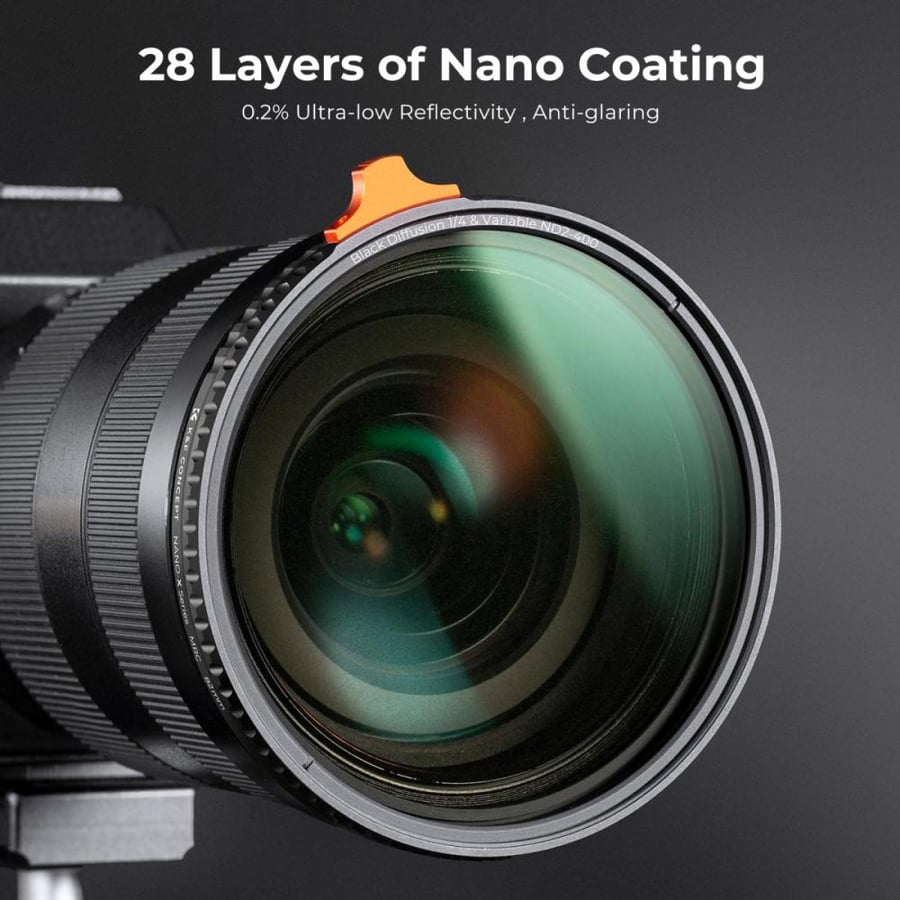 K&F Concept 77mm Black Mist 1/4 + ND2-400 Variable ND Filter KF01.2023