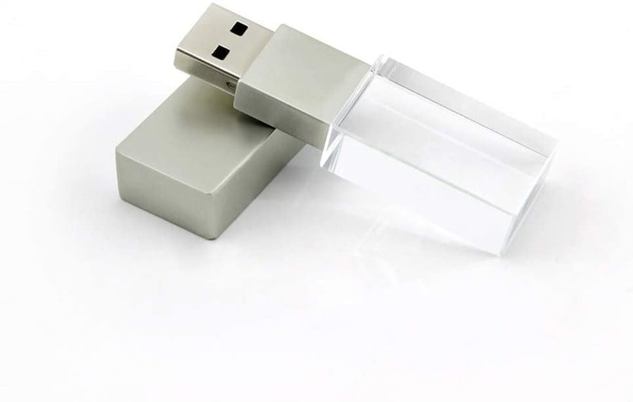 Silver Crystal Flash Drive, USB 16GB