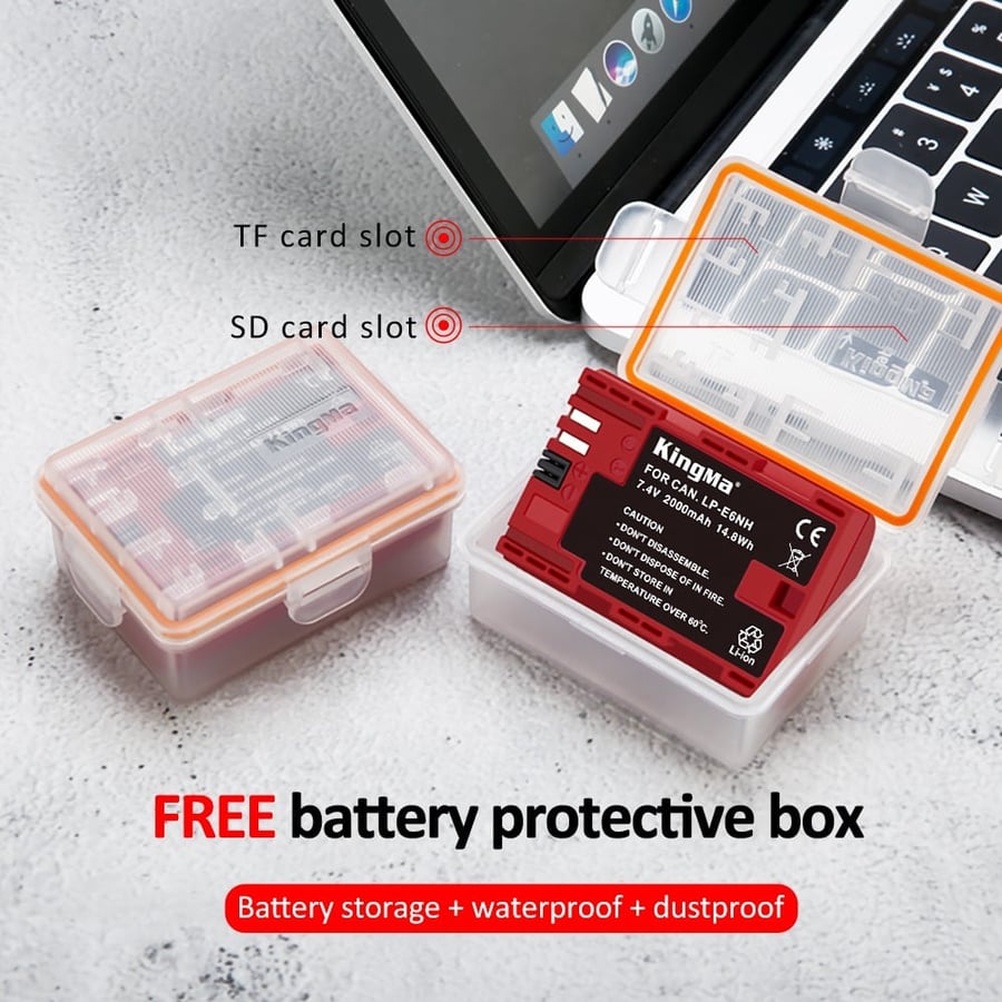 KingMa LP-E6NH Battery For Canon EOS, 2000mAh