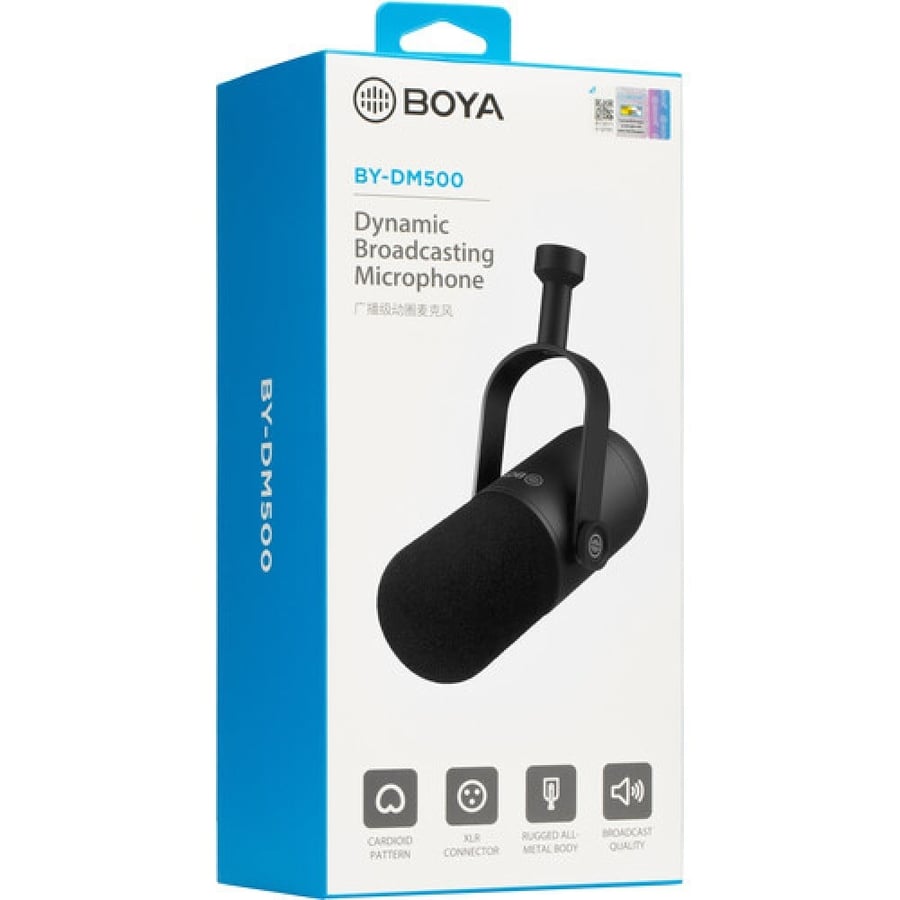 BOYA BY-DM500 Dynamic XLR Podcast Microphone