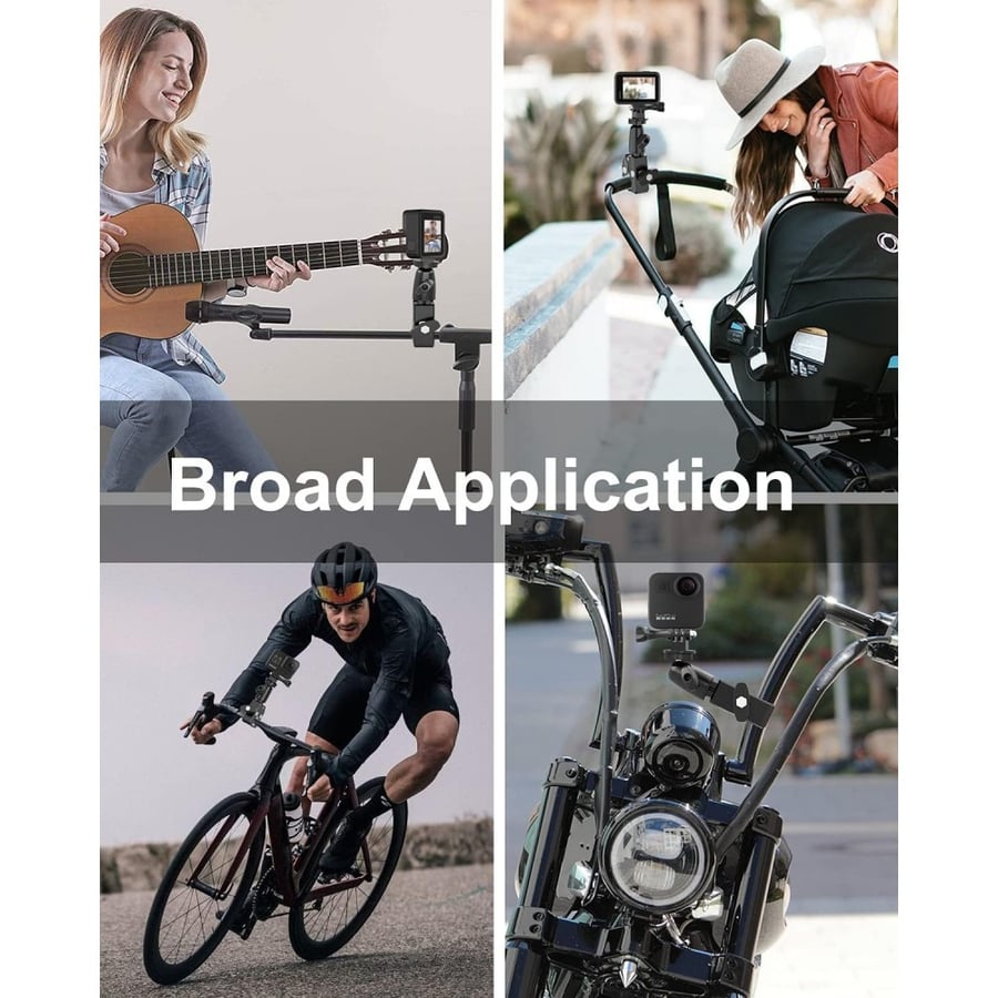 EXSHOW Motorcycle Mount for Action Cameras