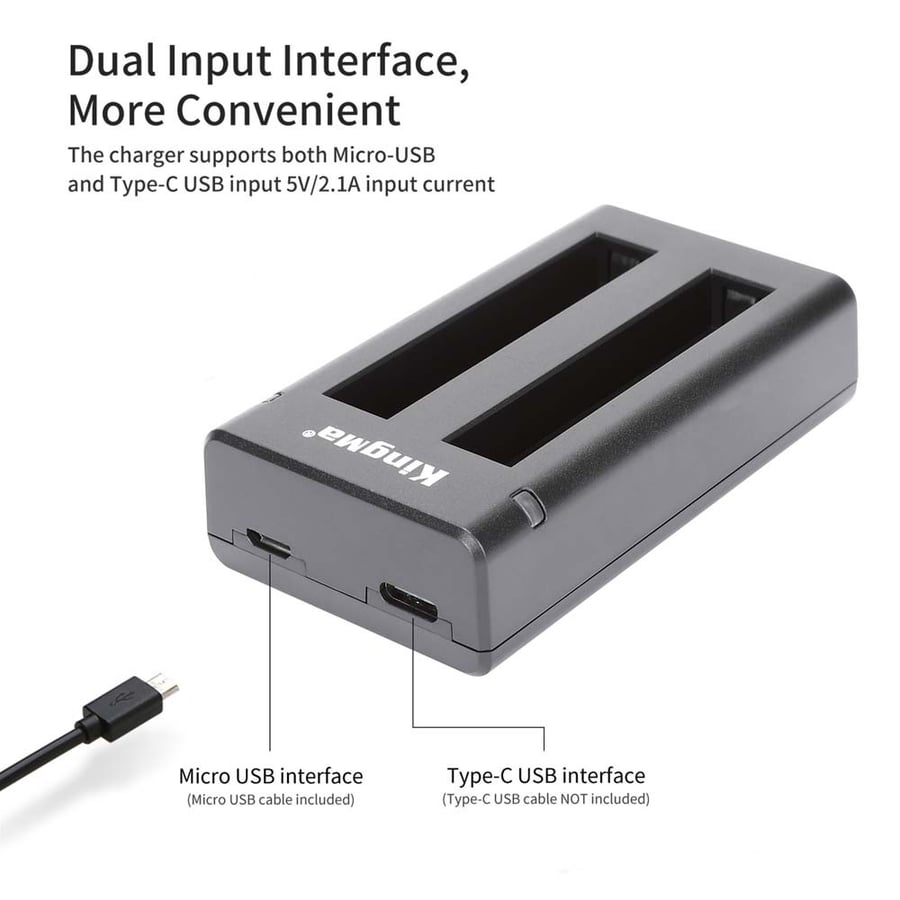 KingMa Digital 2 Battery Pack and Charger Kit for Insta360 ONE X3