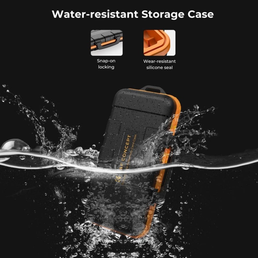 K&F Camera Battery Memory Card Case, professional waterproof and shockproof
