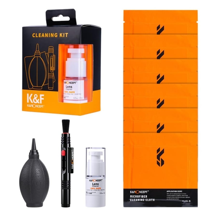 K&F Concept 4-In-1 Camera Lens Cleaning Pen Camera Lens Cleaning Kit for DSLR Camera