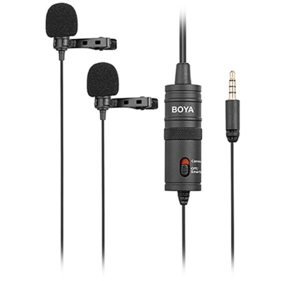 BOYA BY-M1DM Dual Omnidirectional Lavalier Microphone
