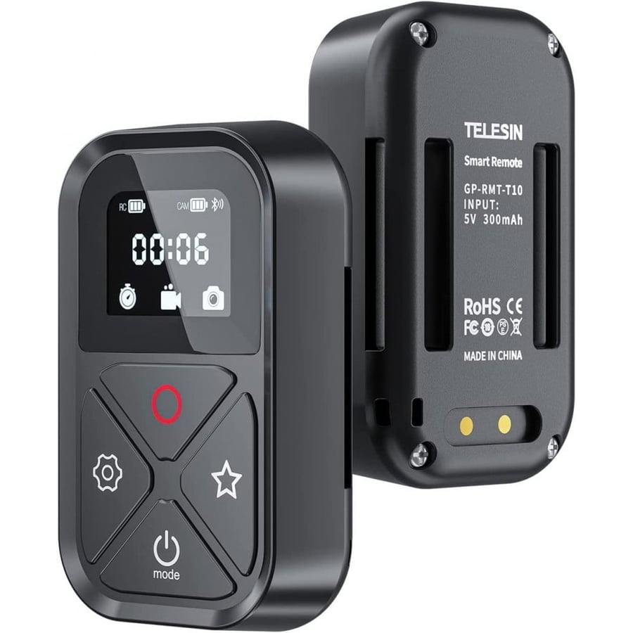 TELESIN T10 Smart Remote Control for GoPro Hero 11 Hero 10 Hero 9 Hero 8 GoPro Max, Bluetooth Camera Controller with Hand Strap