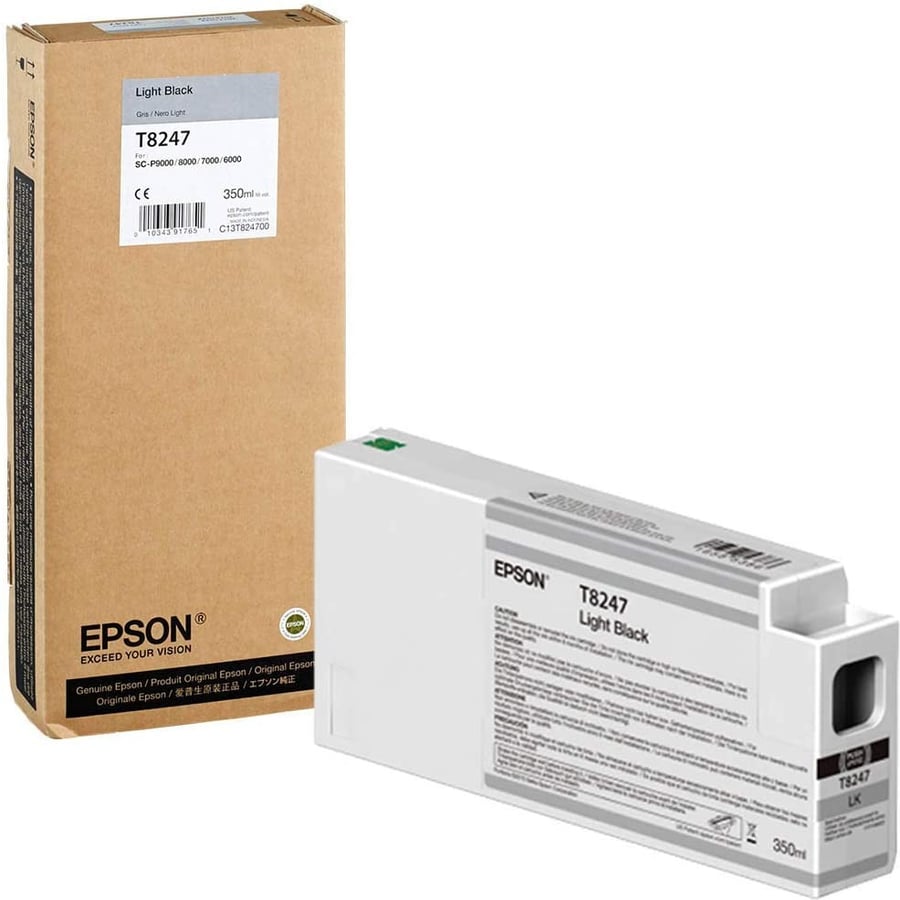إبسون T8247(T54X7) UltraChrome HD (خرطوش حبر باللون الأسود الفاتح (350ml)