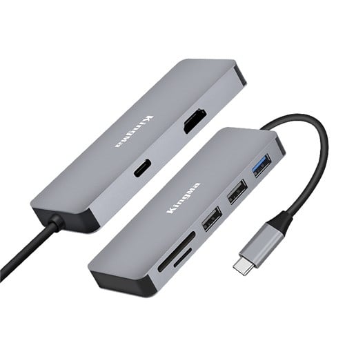 KingMa 7-in-1 USB C Hub Adapter for Type-C Equipments with PD Charging