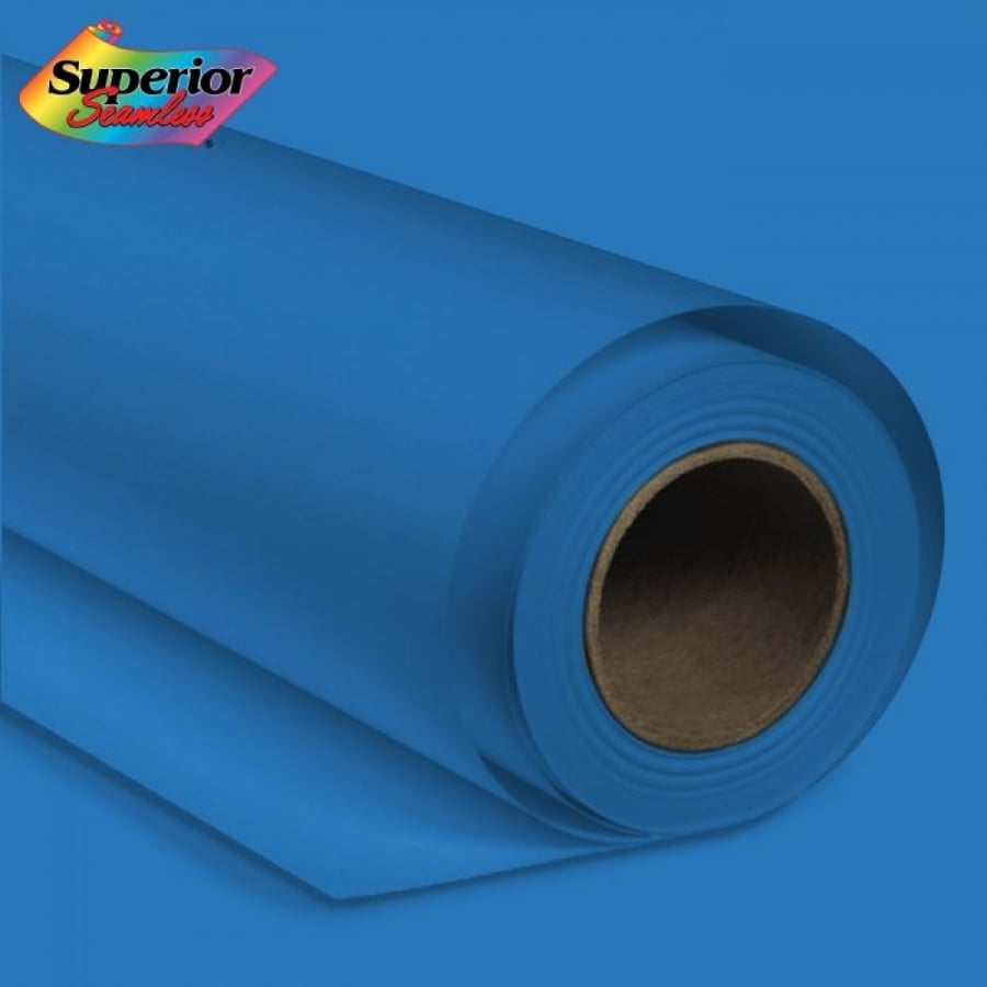 Superior Seamless Photography Background Paper, #61 Blue Lake (1.35m x 11m)