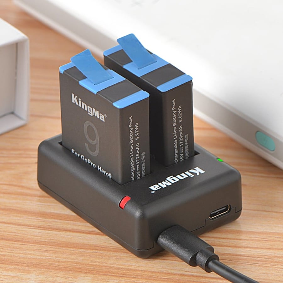 KingMa Fully Decoded GoPros 9 Battery Set for GoPro Hero 9/10 with Dual Charger
