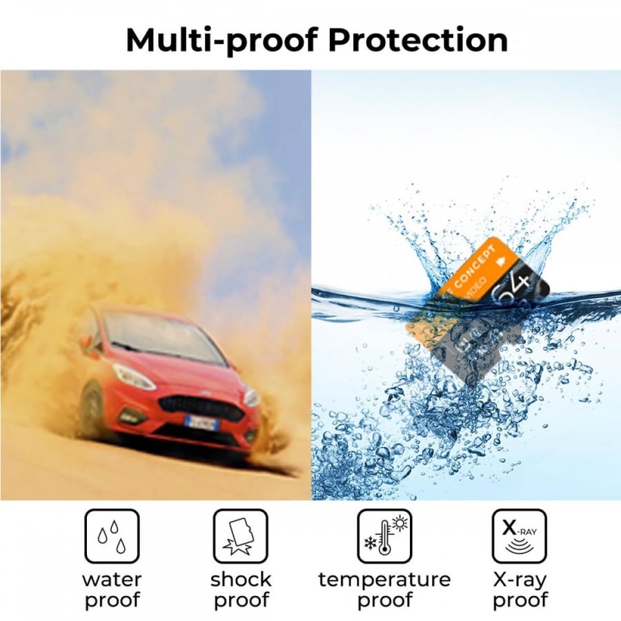 K&F Concept 64G micro SD card U3/V30/A1 with adapter memory card