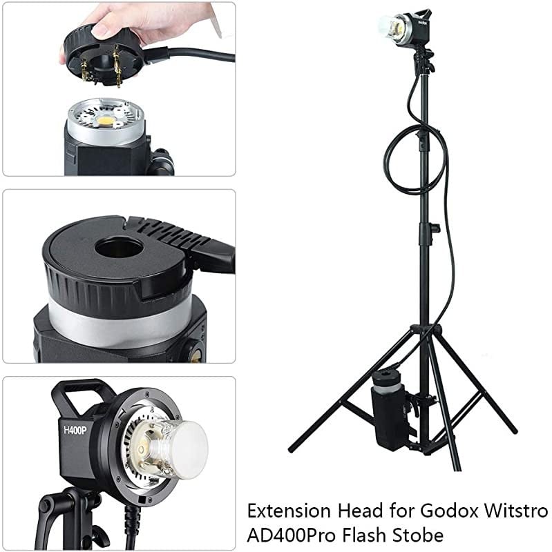 Godox H400P Extension Head for Witstro AD400Pro Flash Head (8')