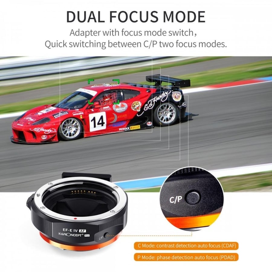 K&F Concept Canon EF/EF-S lens to Sony E-mount camera electronic high-speed version Autofocus Adapter