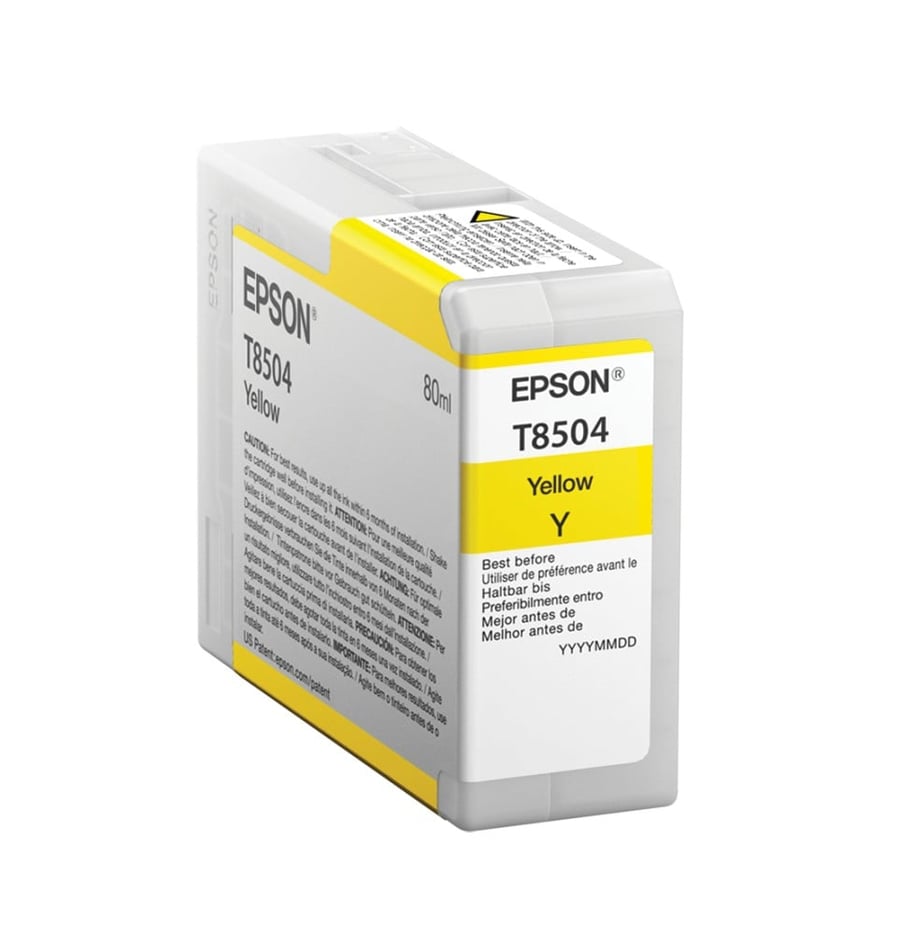 إبسون T8504 UltraChrome HD خرطوش حبر باللون الأصفر 80ml P800