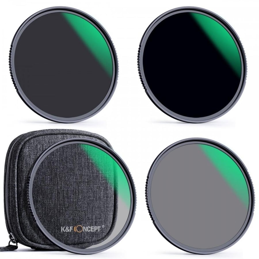 K&F Concept 67mm Lens Filter Kit Neutral Density ND4 ND8 ND64 ND1000 Filter Set with 28 Layers Multi-Coated HD Optical Glass and 4-Filter Pouch