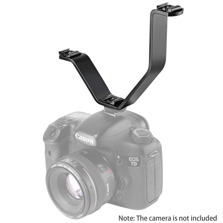 V-Shape Triple 3 Universal Cold Shoe Hot Shoe Mount Bracket