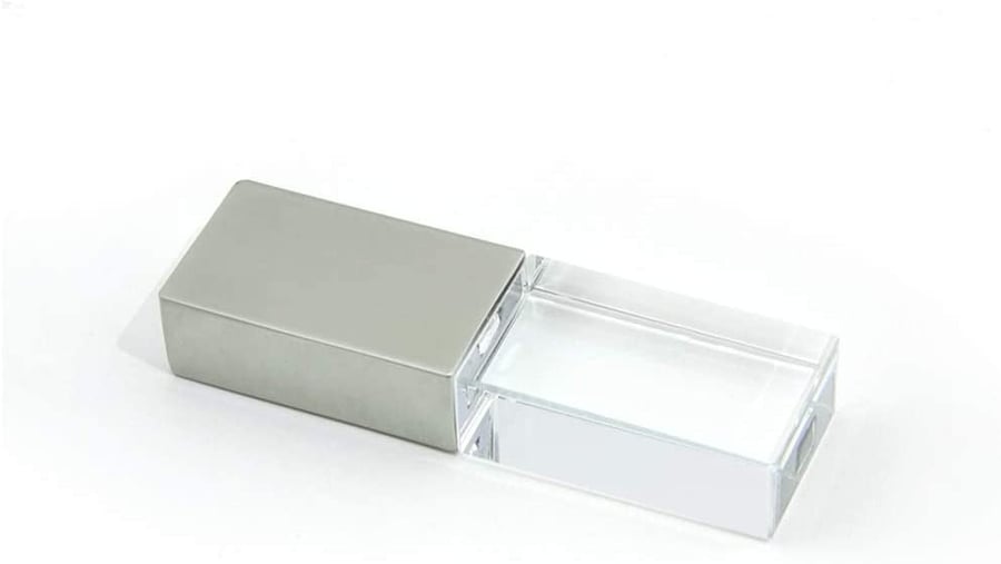 Silver Crystal Flash Drive, USB 32GB