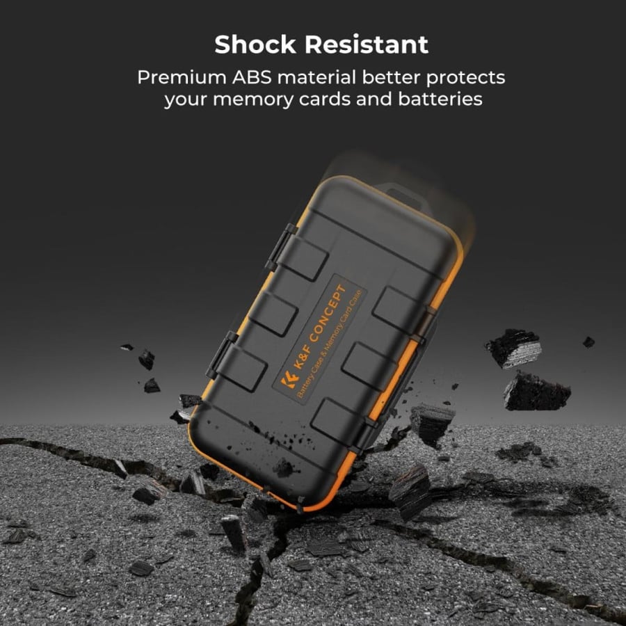 K&F Camera Battery Memory Card Case, professional waterproof and shockproof