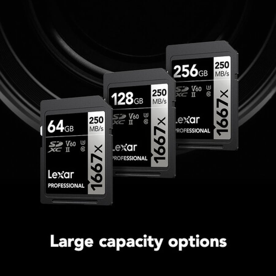 Lexar 64GB Professional 1667x UHS-II SDXC Memory Card