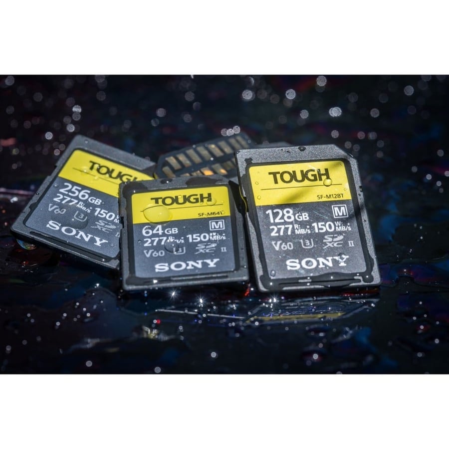 Sony TOUGH-M series SDXC UHS-II Card 128GB, V60, CL10, U3, Max R277MB/S, W150MB/S