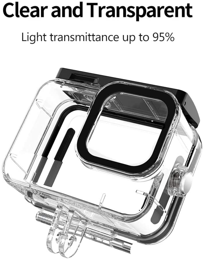TELESIN Camera Protective Waterproof Case, Camera Cover Underwater 45m/148ft Diving Housing Underwater Accessories Replacement for GoPro Hero 9/10