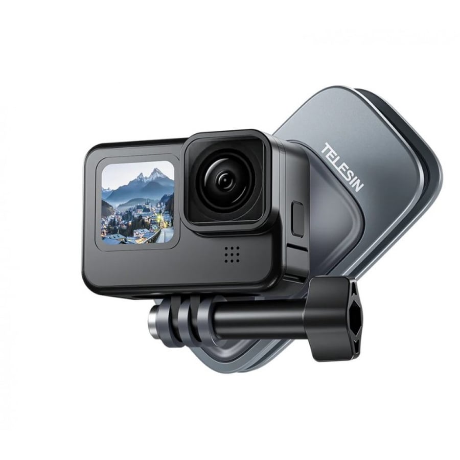 TELESIN Upgraded Magnetic Universal Backpack Clip for Action Cameras
