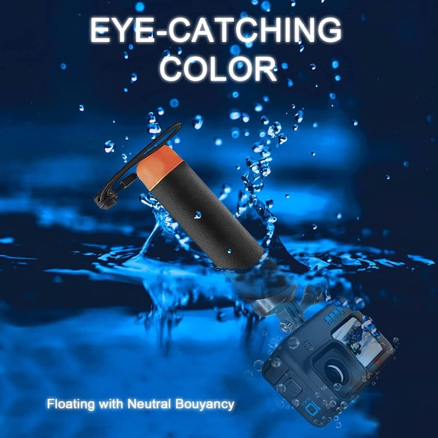 FitStill Waterproof Monopod Floating Hand Grip for Action Cameras. Snorkeling Underwater Diving Selfie Stick Pole