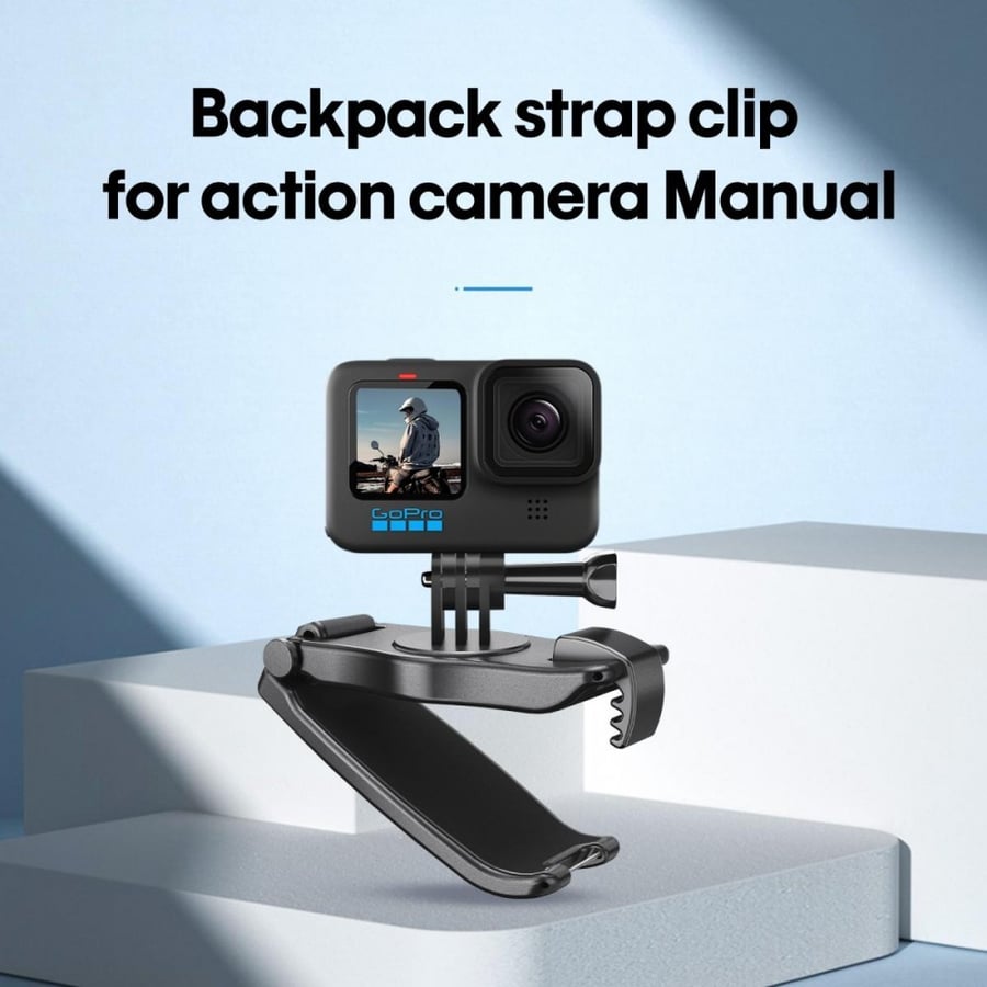 K&F Concept Backpack Strap Mount Quick Clip Bracket Compatible with Gopro Action Cameras