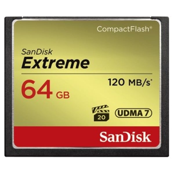 SanDisk Extreme 64GB Speed 120MB/S CompactFlash Memory Card