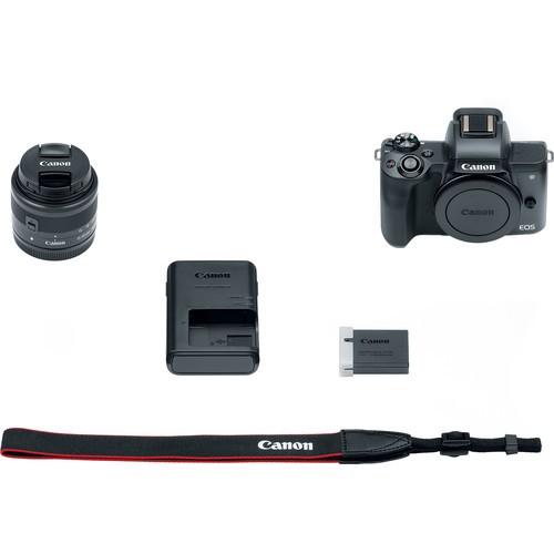 Canon EOS M50 Mark II Mirrorless Digital Camera with 15-45mm Lens