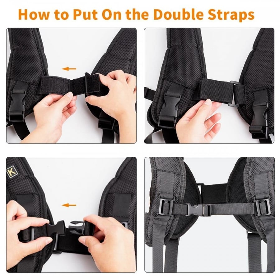 K&F Concept Adjustable Digital Camera Double Shoulder Strap with Quick Release