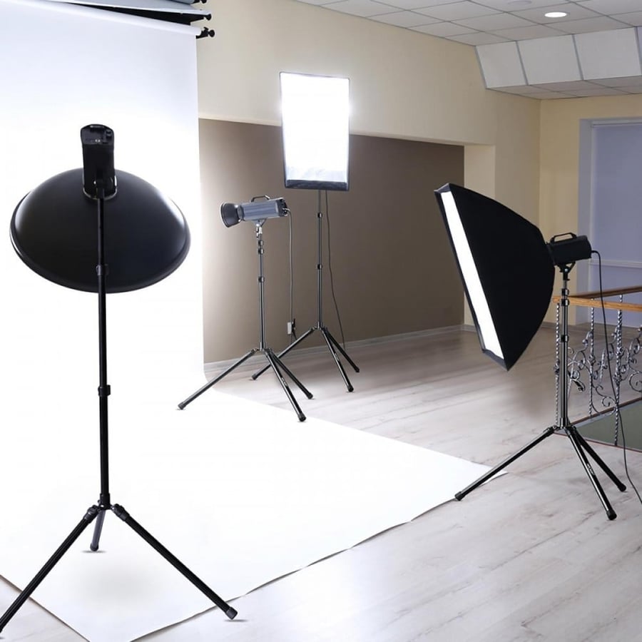 K&F Concept 2.1m Aluminium Light Stand, Heavy Duty Tripod Lighting Stand with Bag - 2 Pack