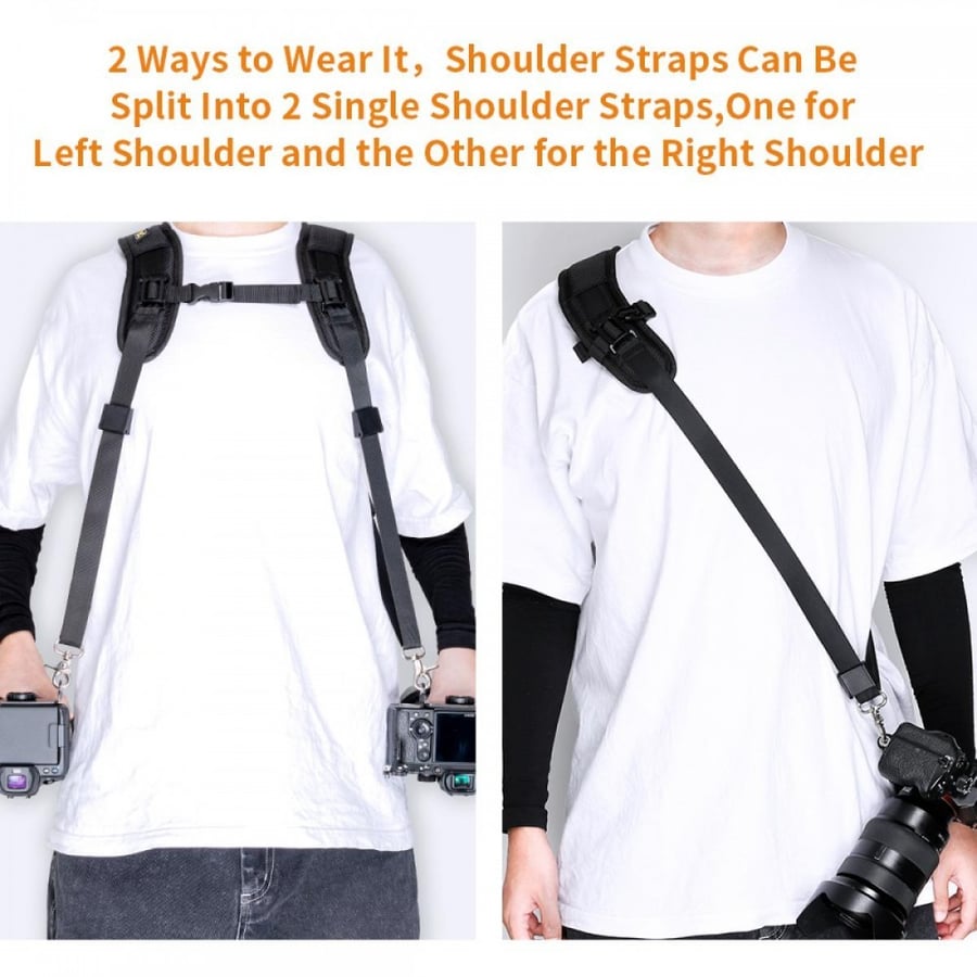 K&F Concept Adjustable Digital Camera Double Shoulder Strap with Quick Release