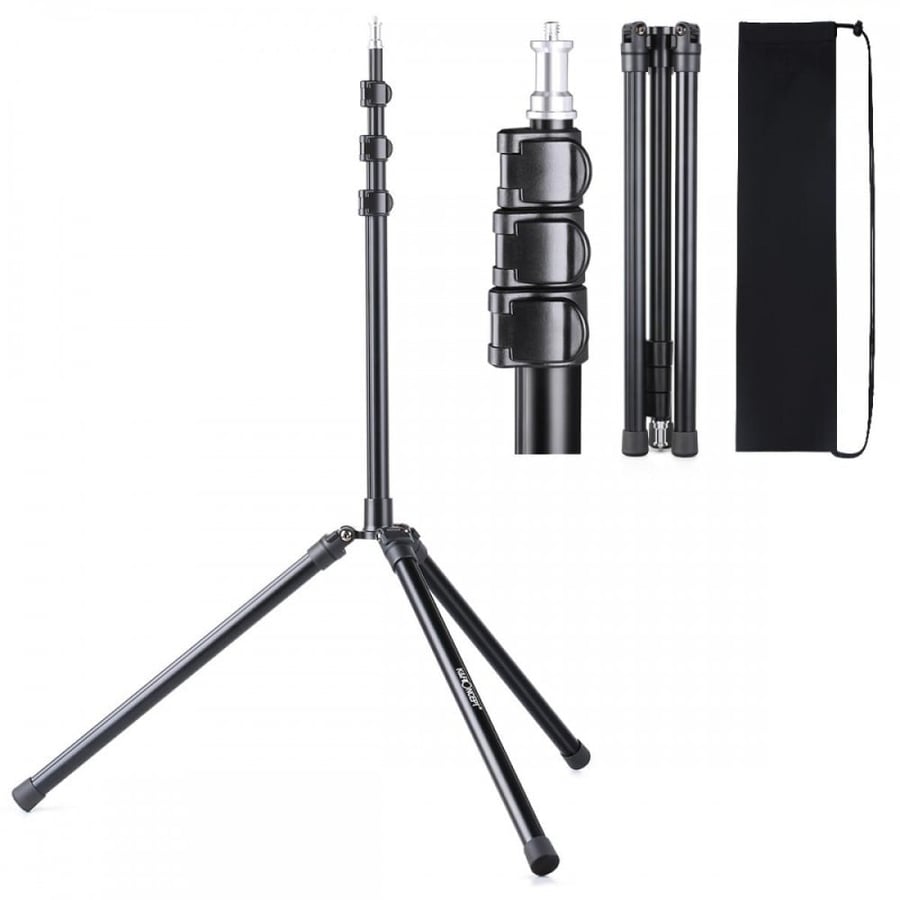 K&F Concept 2.1m Aluminium Light Stand, Heavy Duty Tripod Lighting Stand with Bag - 2 Pack